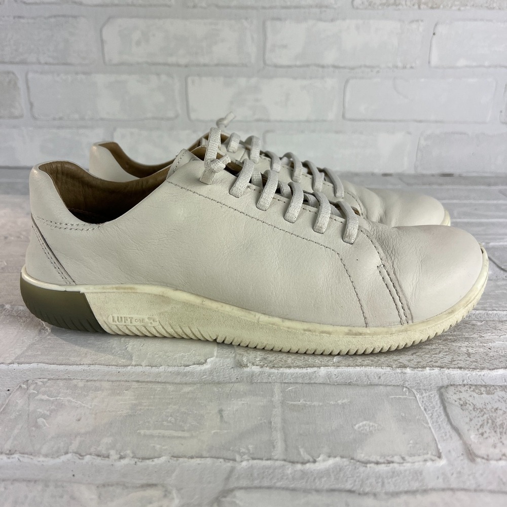 Keen KNX Leather Sneakers Womens 11 White Minimalist No Tie Lace Casual Neutral - Picture 1 of 14